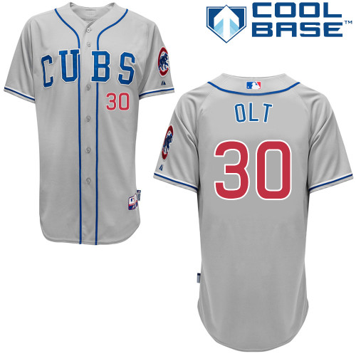 Mike Olt #30 MLB Jersey-Chicago Cubs Men's Authentic 2014 Road Gray Cool Base Baseball Jersey